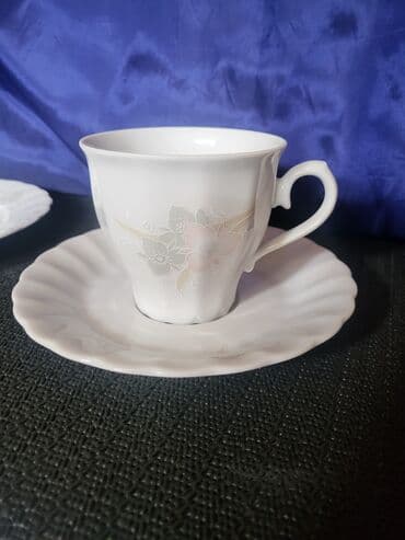 porcelanske solje za caj: Set 1950g+ Escenbach porcelan Nemacka. Porcelanski set,perfektan,sve — 5
