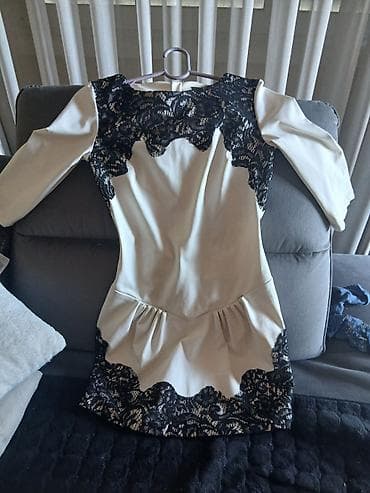 Ženska odeća – set elegantnih komada 1) Haljina sa čipkom - Boja: bež