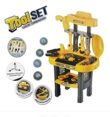 Cena 3500 din Radni sto za decu - Radionica sa alatima 67 x 42 x 24