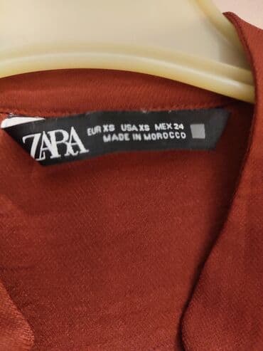 prada kais: Zara S (EU 36), color - Burgundy, Cocktail, Short sleeves — 2