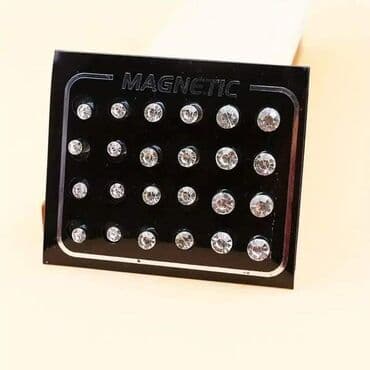 swarovski komplet: Set magnetnih minđuša – bez bušenja ušiju - Pakovanje sadrži više — 3