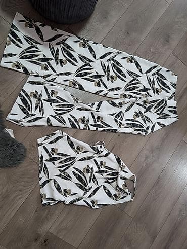 jordan kompleti: Komplet pantalone + top bez rukava, sa printom tropskih listova i — 3