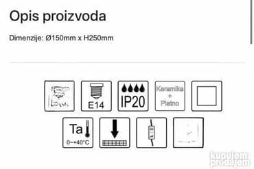 sto i stolica za devojcice: Stona lampa, bоја - Braon, Novo — 4