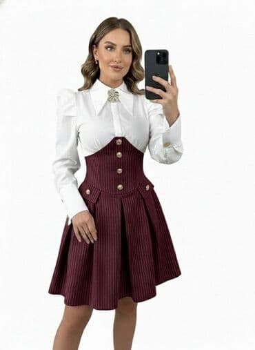 🔥Ženska haljina sa efektom korseta i košulje
Cena 2900 din