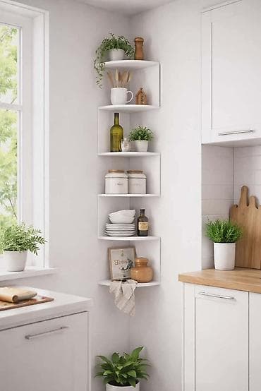 Home care products, Housewares: Ugaona zidna polica – moderan zig-zag dizajn Prodajem praktičnu i — 2