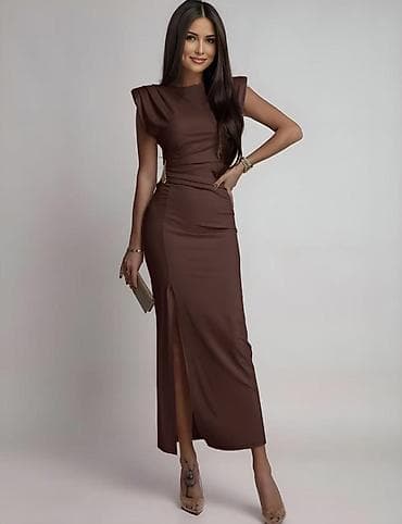 haljne: ✅Elegantna maxi haljina bez rukava sa prorezom - Kroj: uska silueta — 5