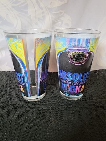 soljice za espreso: Case za zestoko pice kol.Andy Warhol iz 80ih. Case Italija Bormioli — 6