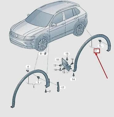 akumulator za tiguana: OBRVA LAJSNA RUB ZL ZA VOLKSWAGEN TIGUAN OD 2016. DO 2020. GOD. - — 3