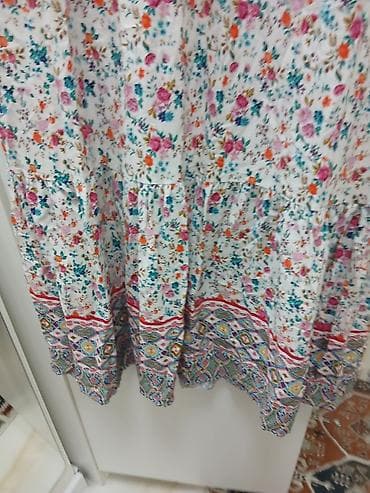 Haljine: Haljina sa cvetnim i etno printom, Made in Italy - Duga boho haljina — 2