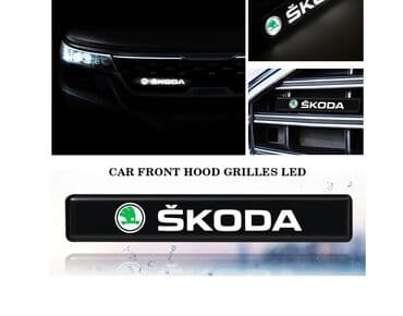 adapter za auto upaljač sa 220v na 12v: 12V Svetleći LED znak za prednju masku - ŠKODA Svetleći znak za — 6