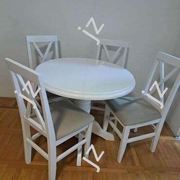 Stolovi: 08. Baluster krug Dimenzije 90+30 Cena: 155e Stolica X Cena: 45e po