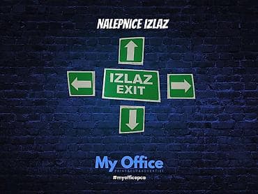 stampa nalepnica: Nalepnice IZLAZ modularne,PVC folija! My Office — 2