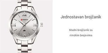 lancici sa imenom: Nov ženski sat od nerdjajućeg čelika. Kvarcni mehanizam, ima datum — 8