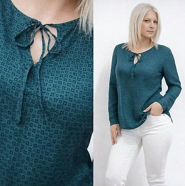 Underwear: Ženska bluza dugih rukava u petrolej zelenoj boji sa sitnim — 2