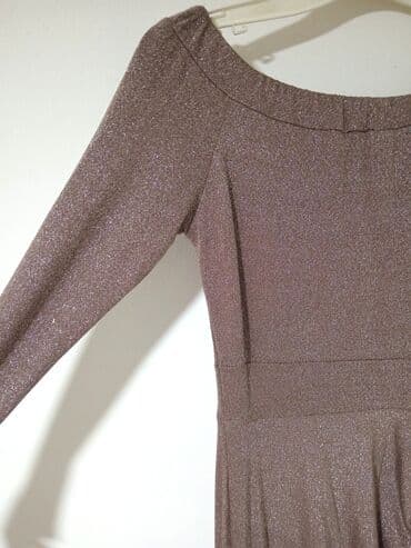 Dresses: M, color - Brown, Evening, Long sleeves — 2