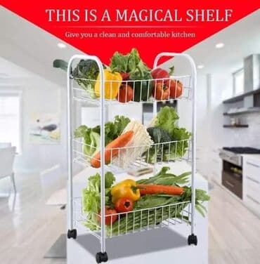 stalak za cveće: Trostruki kuhinjski stalak za odlaganje na tockice Elegantan — 2