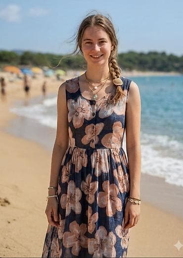 duga sombor: Letnji ženski komadi – lagane haljine i tunike za plažu - Bordo — 4