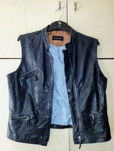 devojka sa sesirom slika: Massimo Dutti, L (EU 40), Koža, bоја - Crna — 1