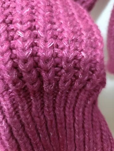 tasnice mona: Ženski džemper sa rol kragnom – fuksija roze - Model: oversize kroj — 5