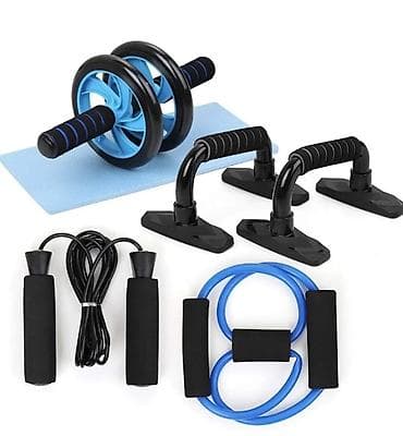 SET za fitness 5u1-sprava za trbusnjake,vijaca,roleri. TOMSHOO 5-U-1