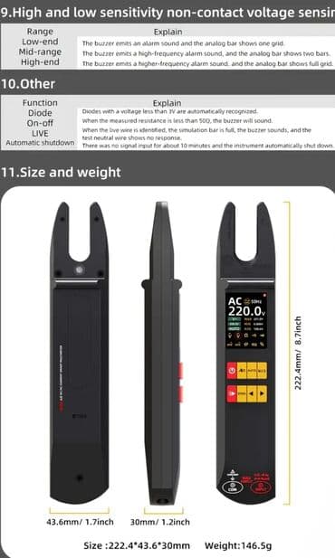 Motorne testere: Pametni klešta-multi­metar sa dvostrukim ekranom - Automatsko — 3
