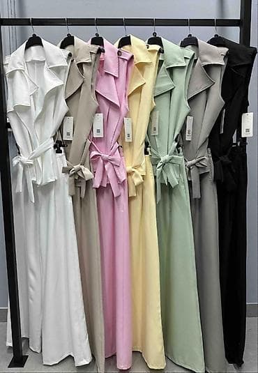 Overalls: Komplet bez rukava elegantan sako prsluk + široke pantalone. Kroj — 6