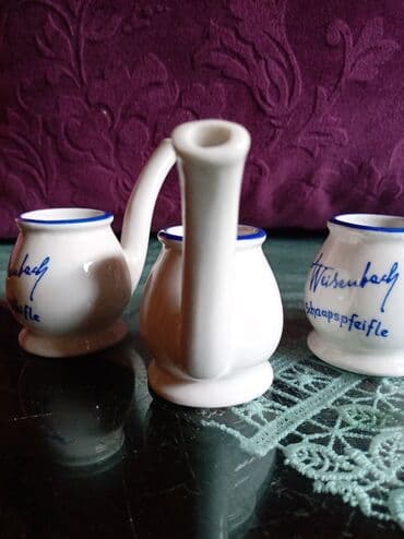 porcelanske solje za caj: Porcelanske casice za zestoko pice,nemacke 70te. Komada 4 u — 3