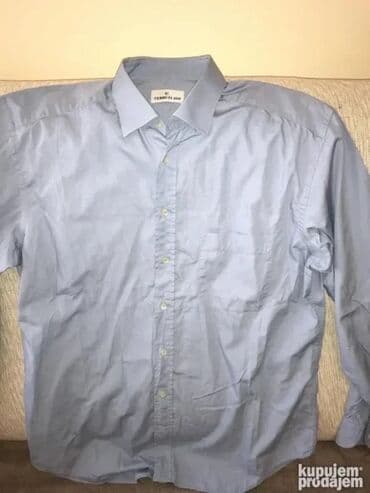 Suits: Shirt Long sleeves, L, M, XL, Cerruti, color - Grey, Cotton — 2