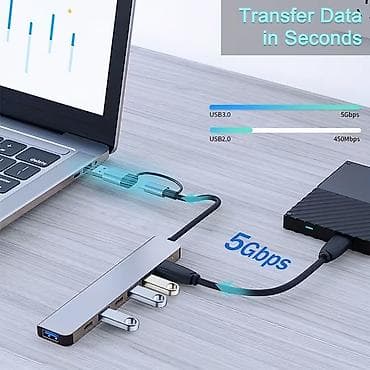 novi sad pizza: 3.0 7-u-1 USB C Hub, 5V režim napajanja, kompatibilan sa tabletom, USB — 6