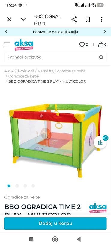 BBO ogradica Time 2 Play – Multicolor - Prostrana, stabilna ogradica