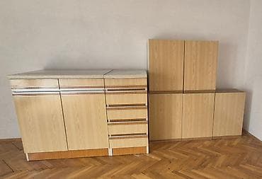 kuhinja s aparatima: Kuhinjski elementi – komplet - Materijal: iverica s dekorom svetlog — 1