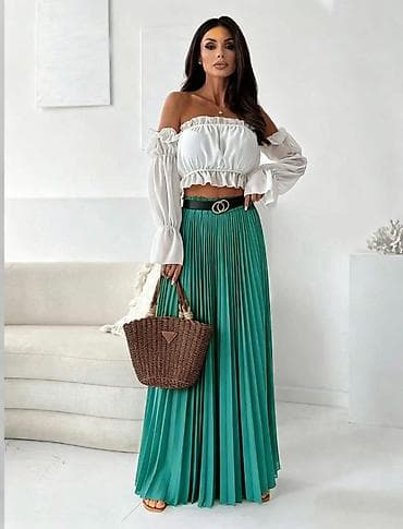 Suknje: 04. Plisirane suknje Prelepe boje💚💛🧡💙🩷❤️ S M L XL Cena : 2.200 dinara — 2