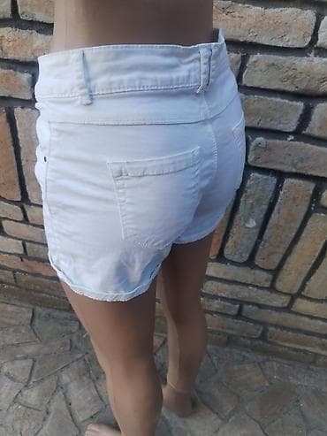 97 triple white: Stradivarius ženski šorts, veličina S (EU 32, prema etiketi). Belo — 3