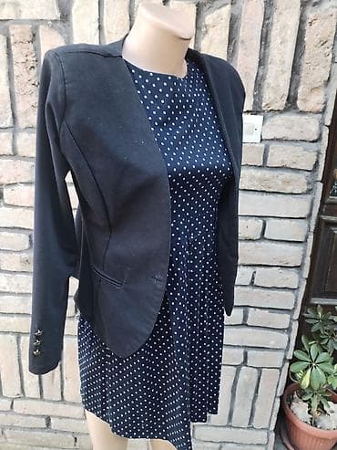 bluze zenske: Sako – veličina M - Klasičan crni ženski sako bez kopčanja, lagano — 2