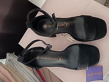 sinsay sandale: Crne ženske sandale na blok štiklu – claudia donatelli - Model — 2