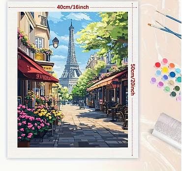 Muzički instrumenti: Novo. Bojenje po brojevima - Pariz Veličina 40x50cm Smanjuje stres — 1