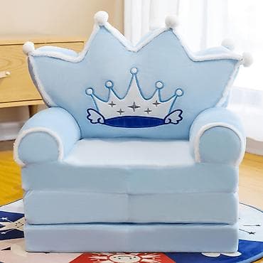 Foteljica za decu BLUE PRINCE CROWN B054-130 – plava Opis: - Mekana