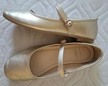 timberland muske cipele akcija: Zlatne baletanke sa kaišićem preko rista - Model: baletanke sa — 3