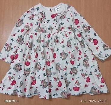 ugg delu: Haljina za devojčice sa dugim rukavima - Gornji deo: meka bela majica — 4