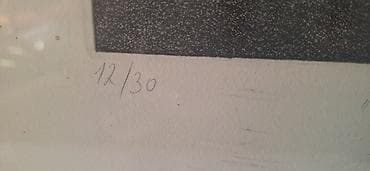 mali razanj za pilice: Grafika u okviru – potpisano C. Dimovski, 1977 - Tehnika: crno-bela — 3