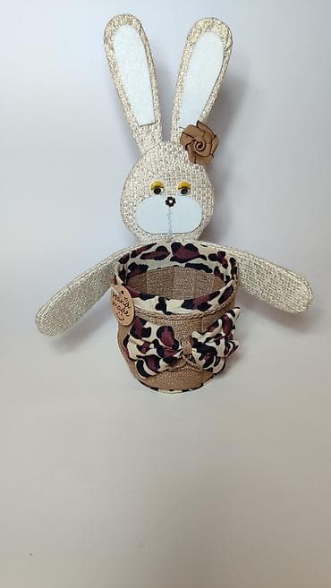 Slike i ramovi: Ručna izrada – dekorativna korpica u obliku zeke - Unikatna korpica — 5