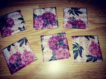 luminarc case za vino: Drveni dekupaz podmetaci mogu kao poklon za 8 mart bice umotani u — 1