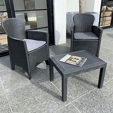 Garden furniture: Bastenski Set Metal-Drvo sa Jastucima NOV Set za Terasu, Dvoriste i — 1