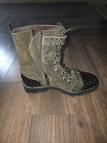 Ženska odeća: Čizme, 39, bоја - Maslinasto zelena — 2