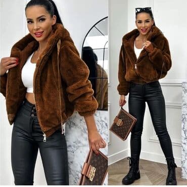 krzno za jakne: 💥MODEL BUNDICA/JAKNICA 💥 ⭐️⭐️Kratka Bundica /jaknica sa kapuljacom i — 3