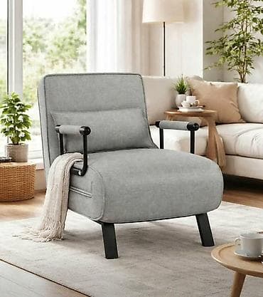 aleksandro namestaj: 🛋️ Fotelja 3u1 – Fotelja • Ležaljka • Krevet (Siva) 🏠 Praktično i — 1