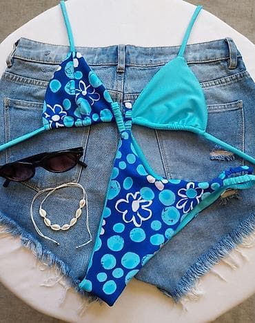 gornji delovi kupacih kostima: Dvostrani bikini set – trodelni trouglasti kroj - Gornji deo — 4