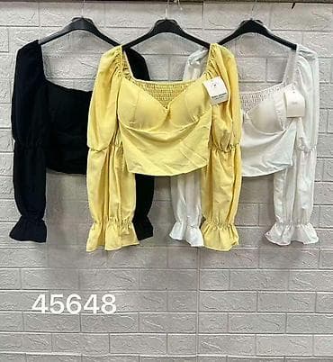 pies bluze: Ženska crop bluza sa puf rukavima Nova kolekcija ✨️ Korset: 2300 — 4