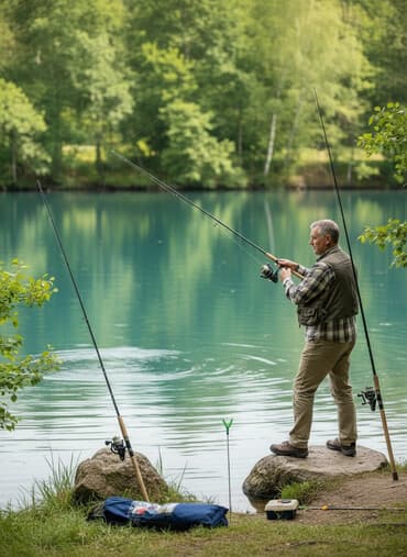 set za preživljavanje: Pecaljke kompletne ispravne spremne za ribolov. cena jednog 25e — 1