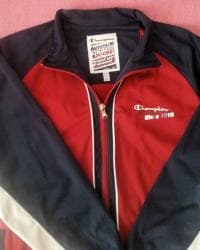 zara tedi kaputi: Dečija Champion trenerka gornji deo, L Bordo sa teget i belim — 2